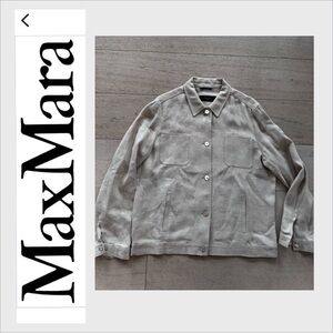 Max Mara | weekend Neutral  Linen Blazer jacket  Sand 48 IT / US 14